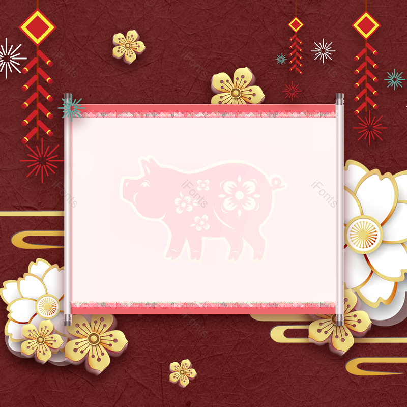 复古图片,传统元素,古代PNG,卷轴免抠素材